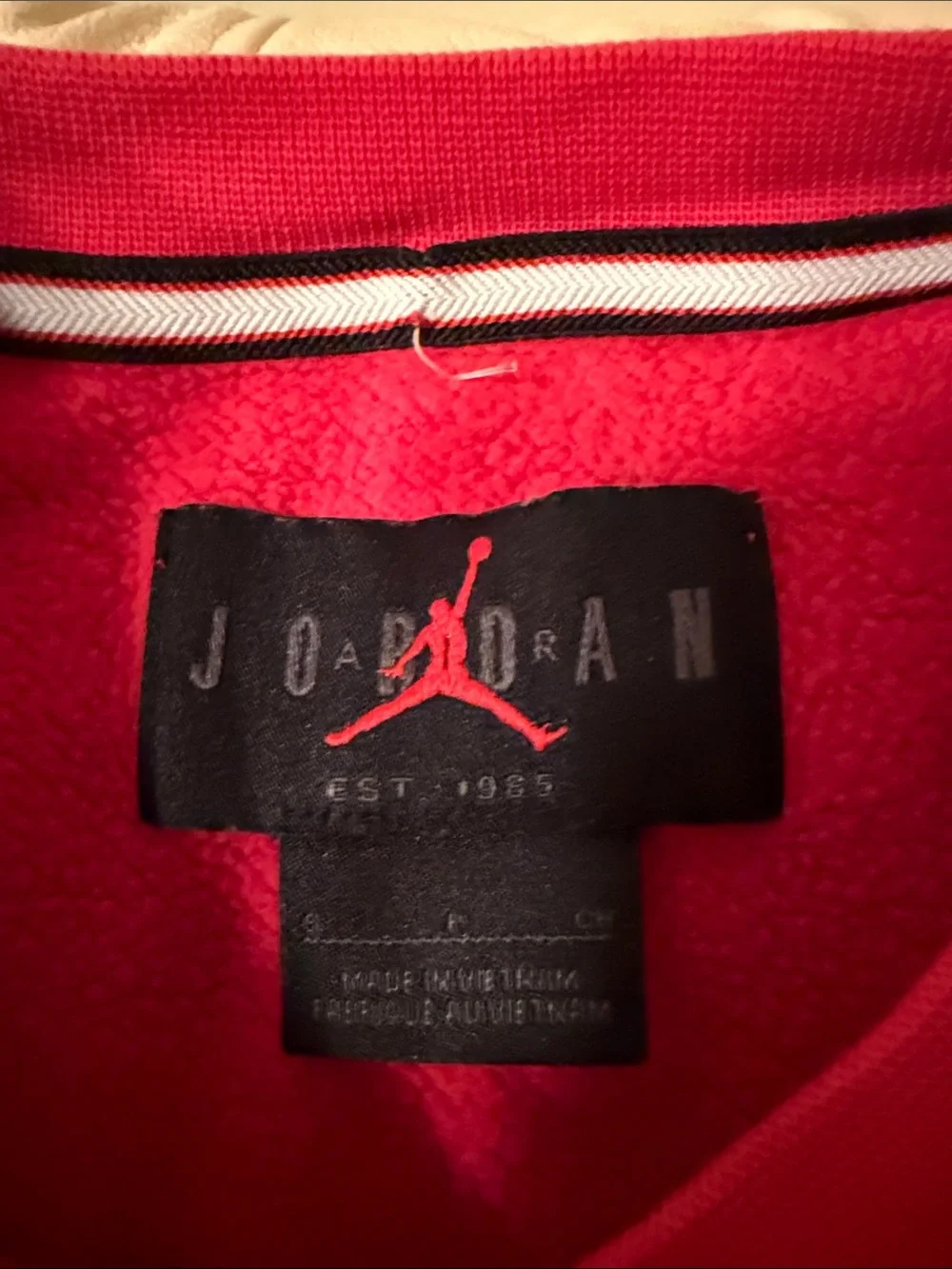 Jordan Brand Red Plaid Holiday Sweatshirt Size S